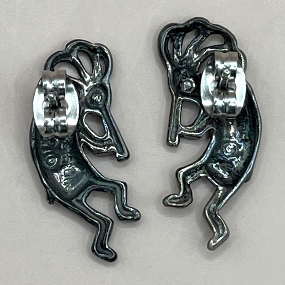 **3/$20** Vintage Kokopelli Sterling Silver Earrings - Picture 2 of 4